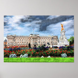 Buckingham Palace London Poster