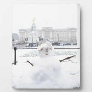 Buckingham Palace snowman London Fotoplatte