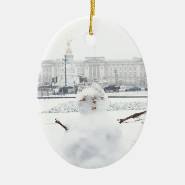 Buckingham Palace Snowman London Keramikornament (Vorne)