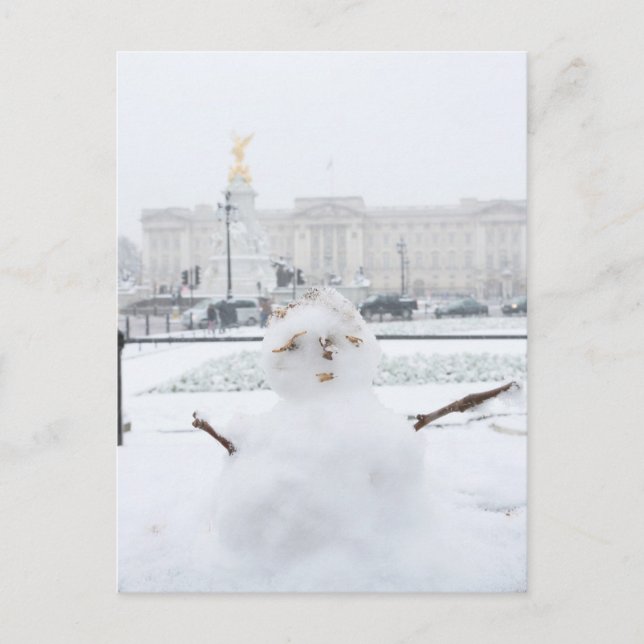 Buckingham Palace Snowman London Postkarte (Vorderseite)