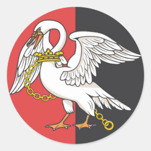 Buckinghamshire flag Buckingham england province s Runder Aufkleber