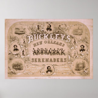 BUCKLEYS NEUE ORLEANS Serenaders VAUDEVILLE Poster