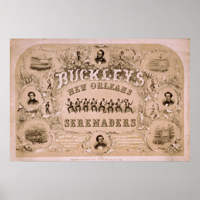 BUCKLEYS NEUE ORLEANS Serenaders VAUDEVILLE Poster (Vorne)