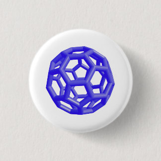 Buckminsterfullerene Molekül (blau) Button