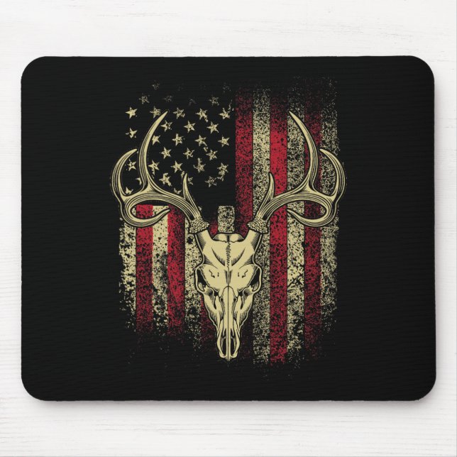 Bucks Antler und Schädel auf einer amerikanischen  Mousepad (Vorne)