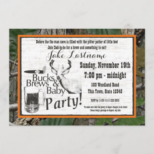 Bucks Bier und Babyparty Einladung