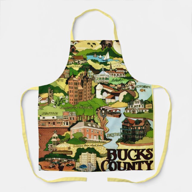 Bucks County Karte Schürze (Vorderseite)