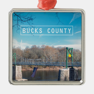 Bucks County. Silbernes Ornament