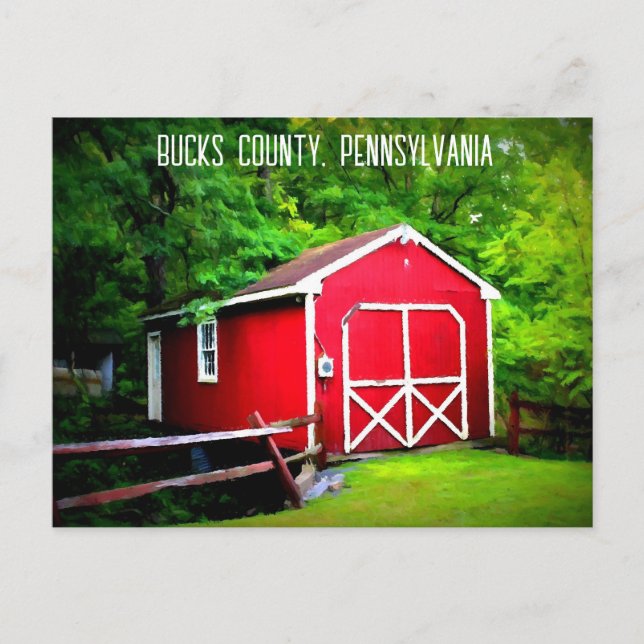 Bucks Landkreis Pennsylvania Postkarte (Vorderseite)