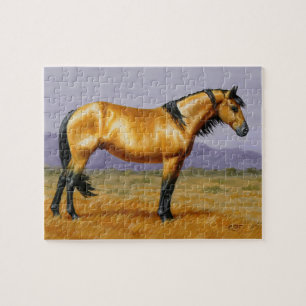 Bucksin Wild Horse Mustang Stallion Puzzle