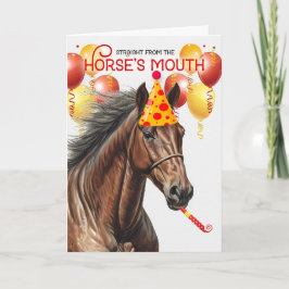Buckskin American Quarter Horse Funny Birthday Karte