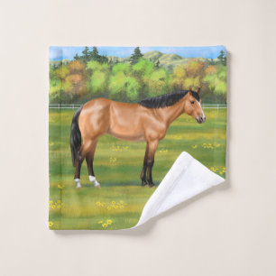 Buckskin Dun Quarter Horse Badhandtuch Set