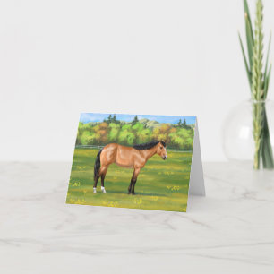 Buckskin Dun Quarter Horse Feiertagskarte
