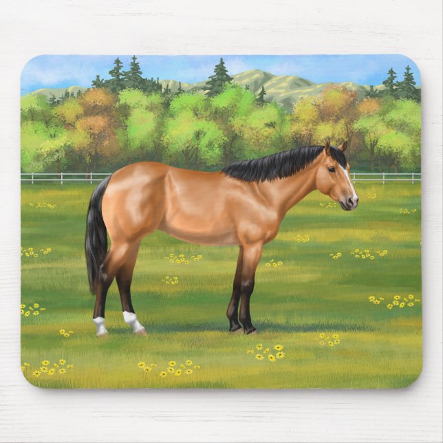 Buckskin Dun Quarter Horse Mousepad (Vorne)