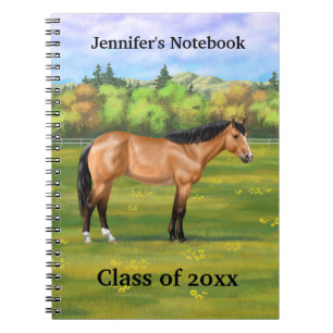 Buckskin Dun Quarter Horse Notizblock