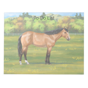 Buckskin Dun Quarter Horse Notizblock