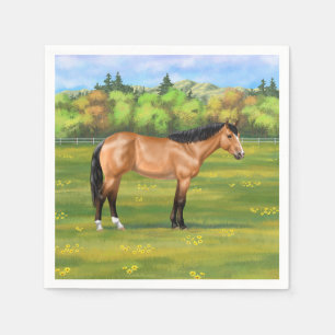 Buckskin Dun Quarter Horse Serviette