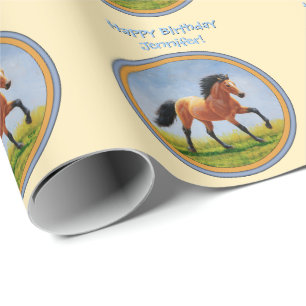 Buckskin Gelb Geschenkpapier