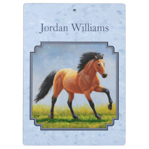 Buckskin Horning Light Blue Klemmbrett