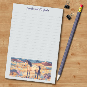 Buckskin Horse Girl Desert Personalisierter Slogan Post-it Klebezettel