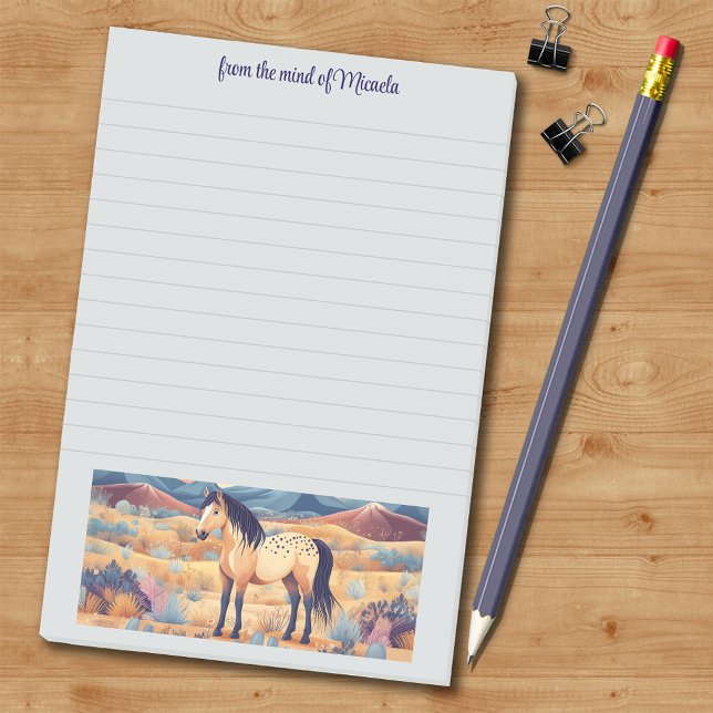 Buckskin Horse Girl Desert Personalisierter Slogan Post-it Klebezettel (Buckskin Horse Girl Desert Personalized Slogan Post-it Notes)