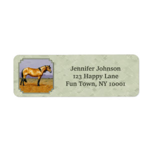 Buckskin Horse Mustang Stallion Sage Green