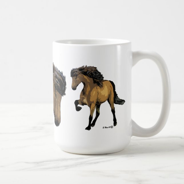 Buckskin Horse Nouvelle Vogue Kaffeetasse (Rechts)