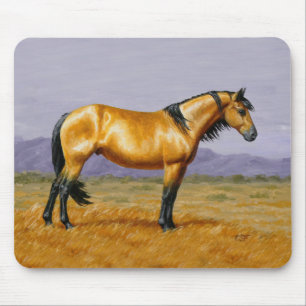 Buckskin Mustang Wild Horse Stallion Mousepad