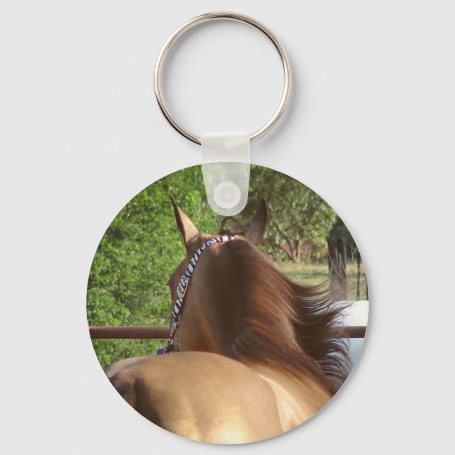 Buckskin Pferd Schlüsselanhänger (Vorderseite)