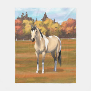 Buckskin Pinto Dun Paint Horse Staillion Fleecedecke