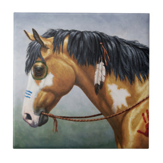 Buckskin Pinto Indianerpferd Fliese