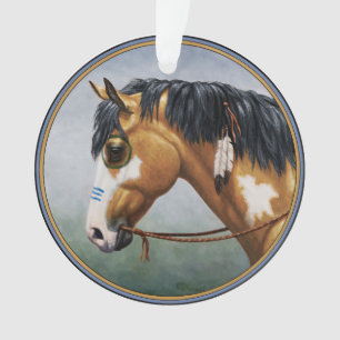 Buckskin Pinto Indianerpferd Ornament