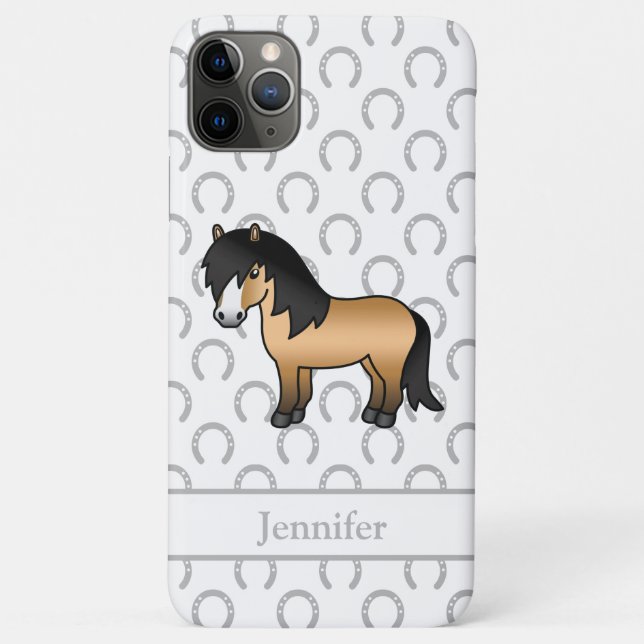 Buckskin Shetland Pony Niedlicher Cartoon Illustra Case-Mate iPhone Hülle (Rückseite)