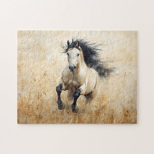 Buckskin Stallion galoppierend Puzzle (Horizontal)