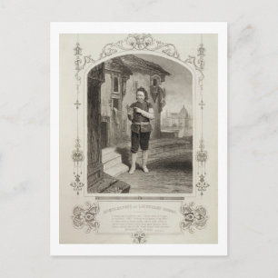 Buckstone as Lancelot Gobbo, Act II Scene 2, in Postkarte