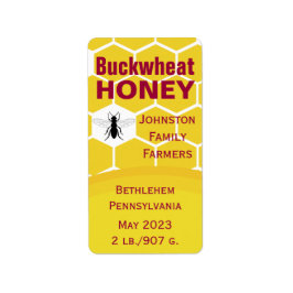 Buckweizen Honey Honeycomb Adressaufkleber