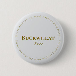 Buckwheat-Free Request Badge, Light-gray - Brown Button