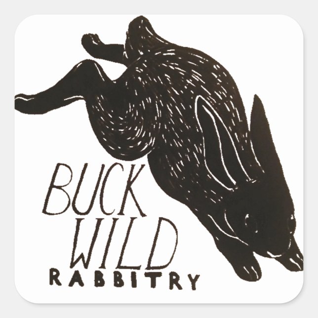 Buckwild Rabbitry Sticker (Vorderseite)