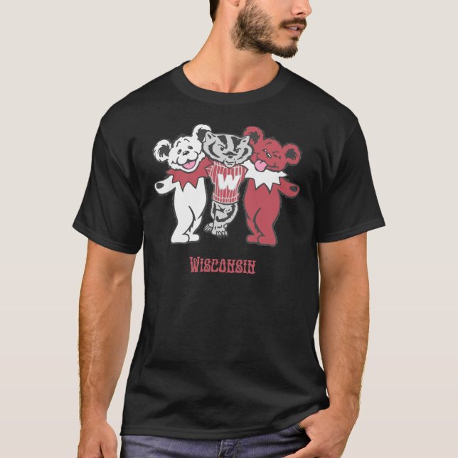 Bucky and Bears - Universität Wisconsin-Madison  T-Shirt (Vorderseite)