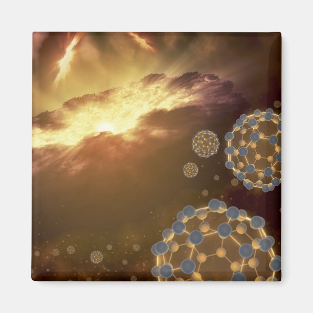 Buckyballs im interstellaren Raum schweben Magnet (Vorne)