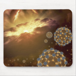 Buckyballs im interstellaren Raum schweben Mousepad