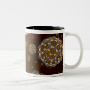 Buckyballs im interstellaren Raum schweben Zweifarbige Tasse