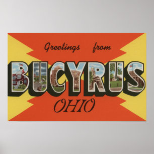Bucyrus, OhioLarge Buchstabe ScenesBucyrus, OH- Poster