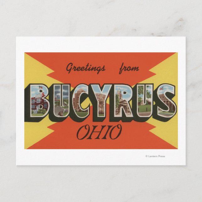 Bucyrus, OhioLarge Letter ScenesBucyrus, OH Postkarte (Vorderseite)