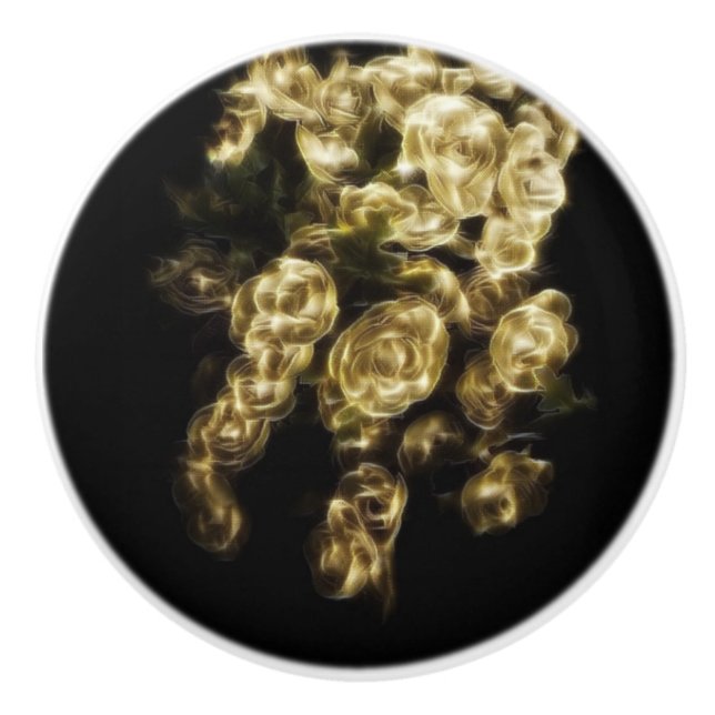 Bud Gilt Keramikknauf (Vorderseite)