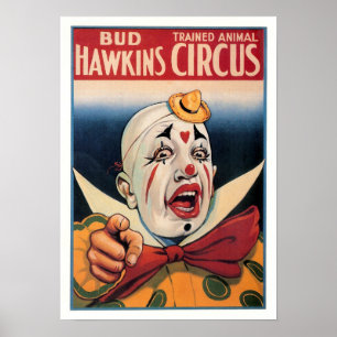 Bud Hawkins Vintag Circus Poster