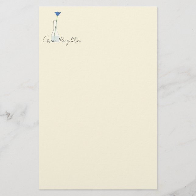 Bud Vase Stationery Briefpapier (Vorderseite)