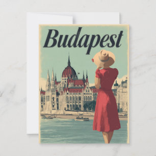 Budapest 50er Jahre Vintage Postkarte
