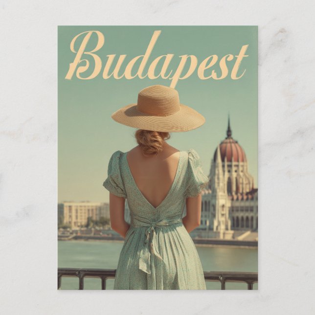 Budapest 50er Vintage Postkarte (Vorderseite)