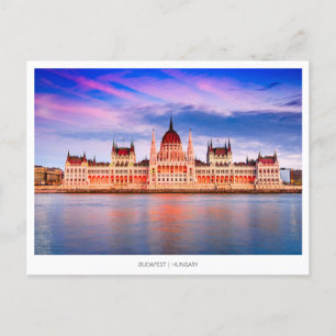 Budapest and Danube River, Hungary Feiertagspostkarte